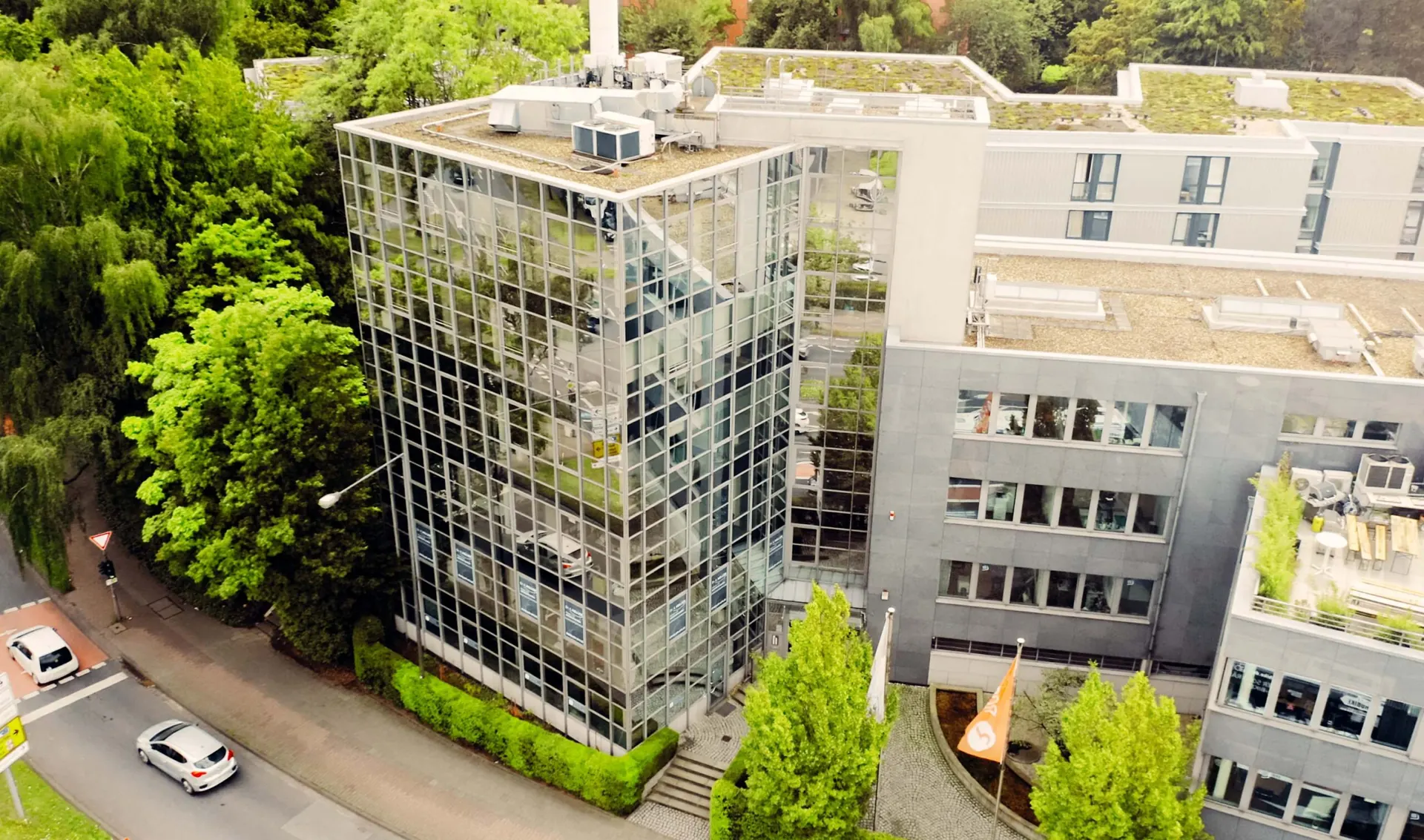 Das rose-Büro in Aachen von oben